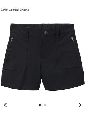 Columbia Girls' Black Outdoor Zip Pocket Shorts